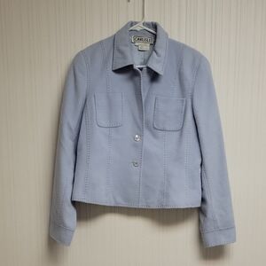 Carlisle Women's Powder Blue  Angora/wool Jacket, Sz 10. Fully Lined